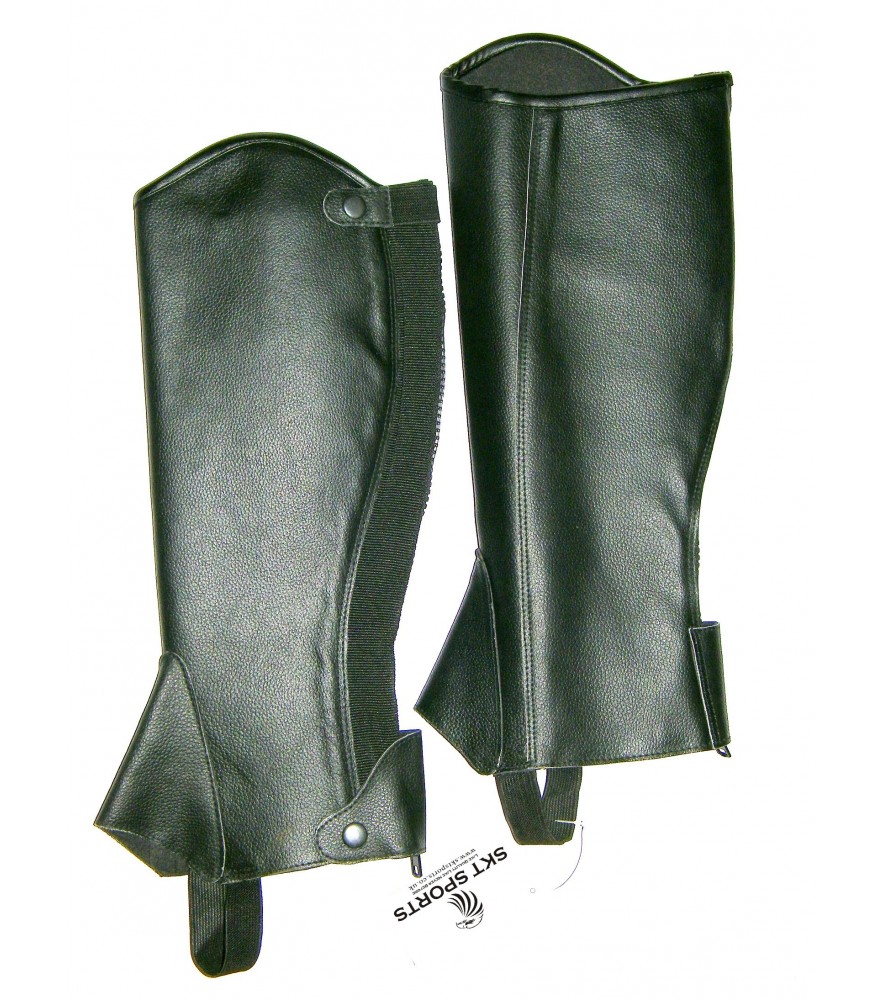 Grain Leather Gaiter Black 