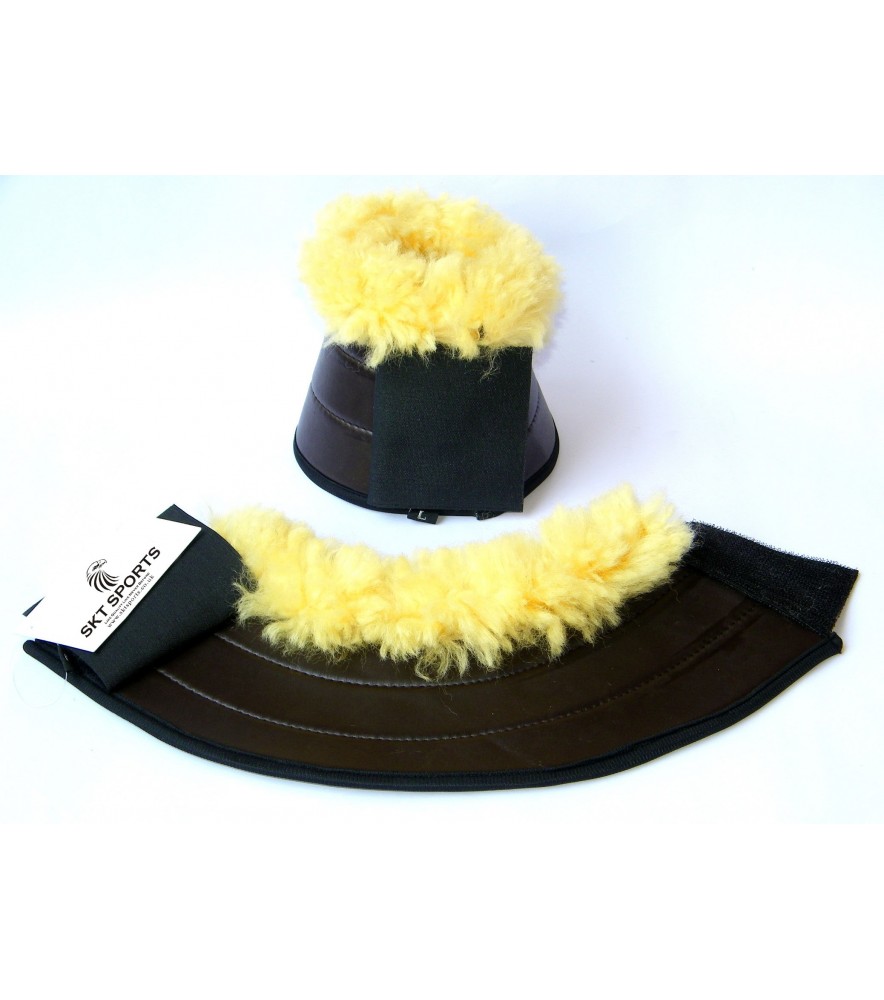 Sheep Skin Bell Boots Black-1 