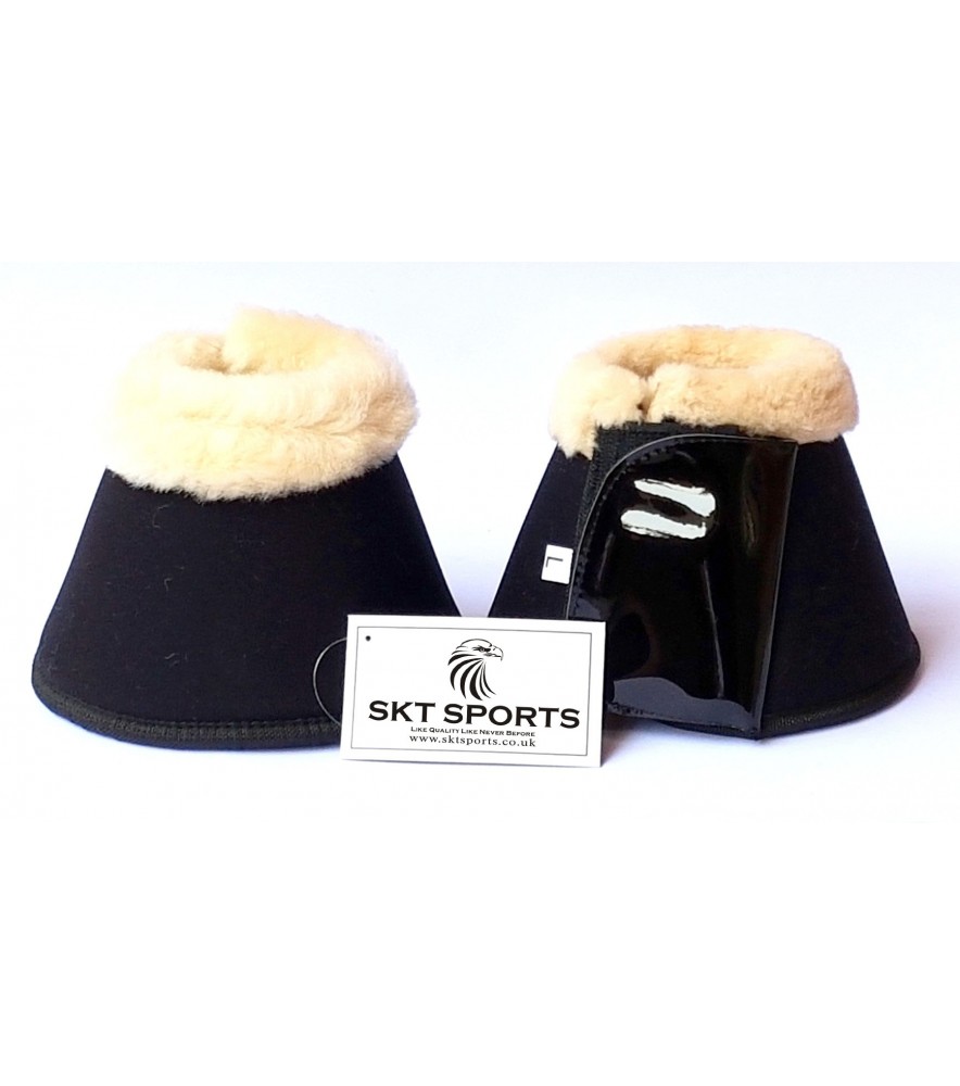 Sheep Skin Bell Boots Black 