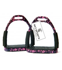 Flexi Stirrups Pink Flowers