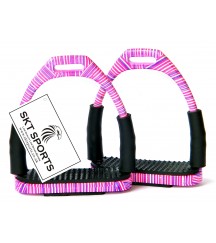 Flexi Stirrups Pink Stripe