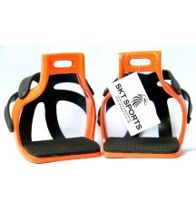 Aluminum Cage Stirrups Orange