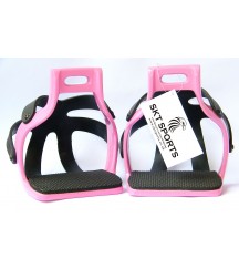 Aluminum Cage Stirrups Pink