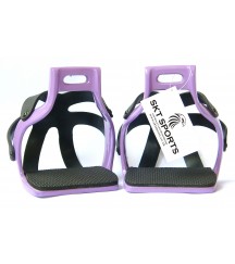Aluminum Cage Stirrups Purple