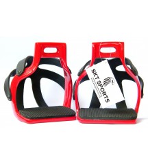 Aluminum Cage Stirrups Red