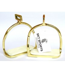 Double Bent  White Treads Brass